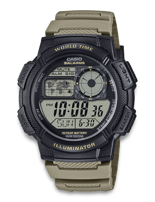 Casio Timeless AE-1000W-5AVEF herreklokke i resin