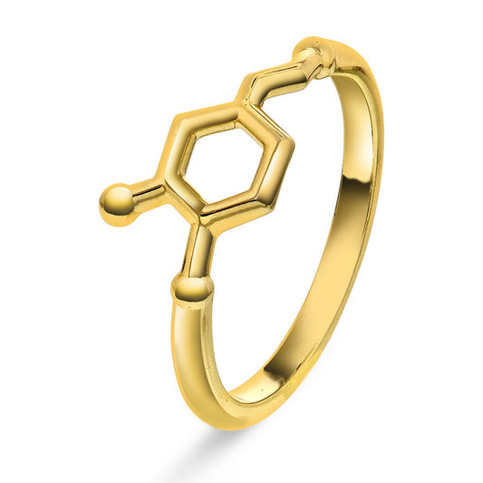 Sandra Lyng ring i forgylt sølv med dopamin-motiv 17 mm, bilde 1 av 2