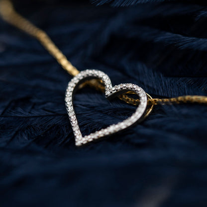 Anheng i rhodinert 14 karat gull med diamant 0,045 ct, bilde 3 av 3