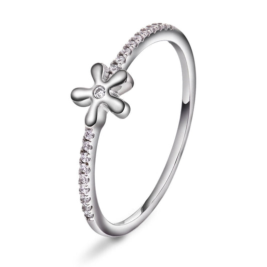 Bloomie ring i rhodinert 925 sølv med zirkonia, bilde 1 av 3