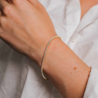 Glam Glitz armbånd i forgylt sølv med zirkonia, bilde 3 av 4