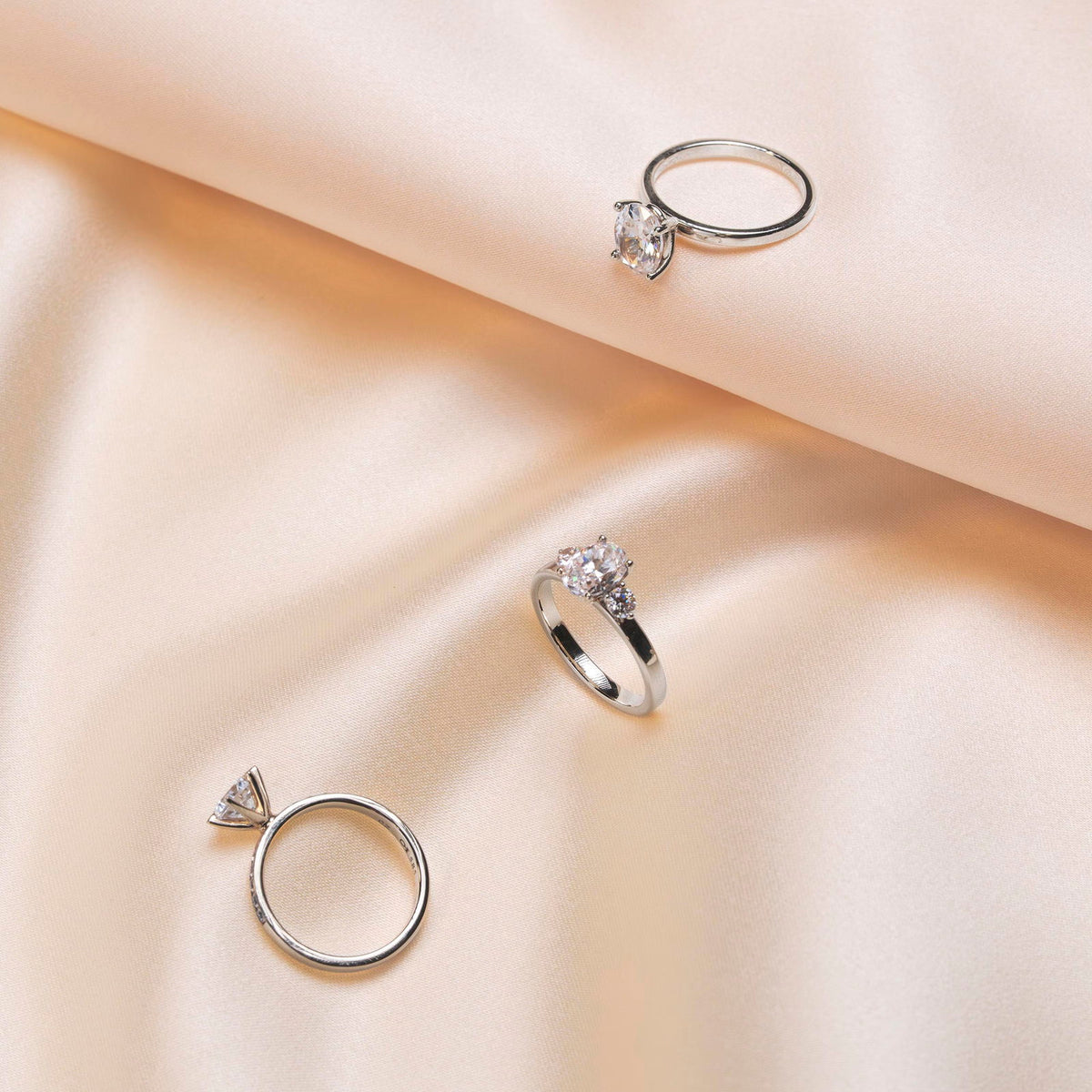 Gems ring i 14 karat hvitt gull med LAB-diamant 0,95 ct, bilde 5 av 6