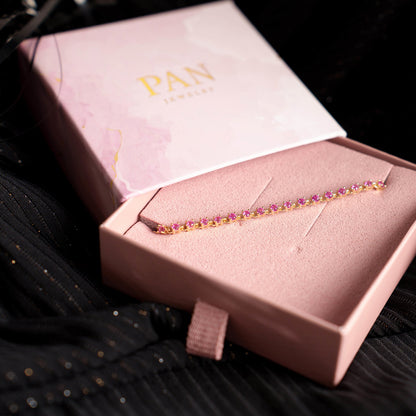 Armbånd med rosa zirkonia, nr. 992467, bilde 3