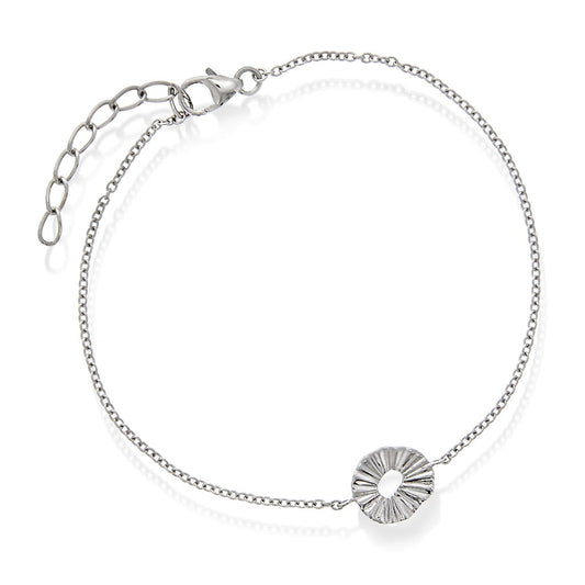 Armbånd i rhodinert sølv 9 mm, 16 cm