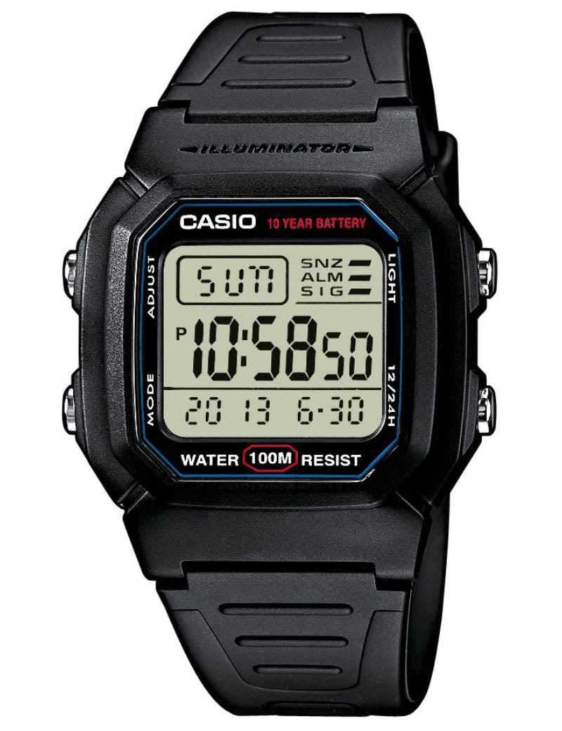 Casio Timeless W-800H-1AVES herreklokke i resin