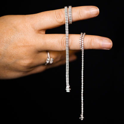 Tennisarmbånd i 14 karat hvitt gull med diamanter 2,00 ct, bilde 4 av 4