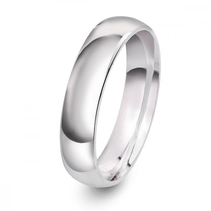 Ring i rhodinert sølv, glatt, 5 mm bred, bilde 1 av 2