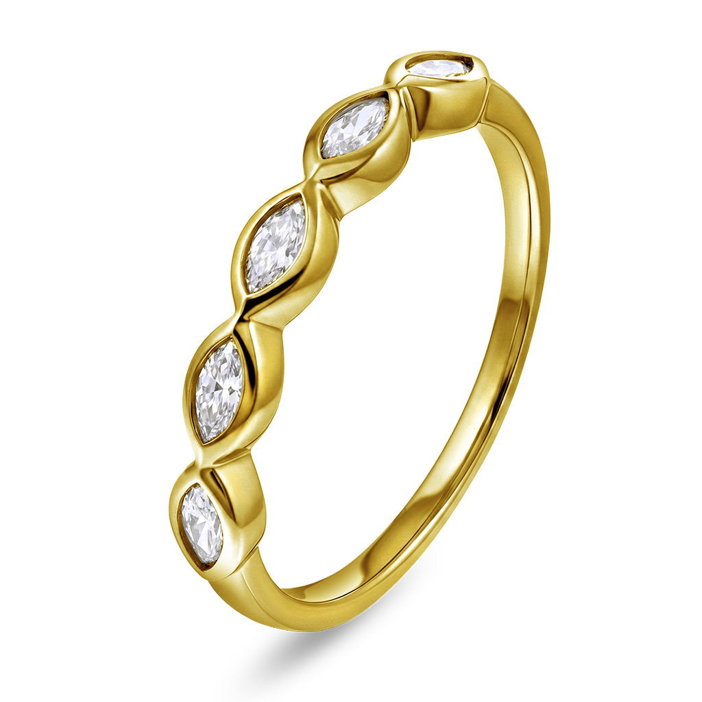 Dazzle ring i forgylt sølv med zirkonia 3 mm, bilde 1 av 2