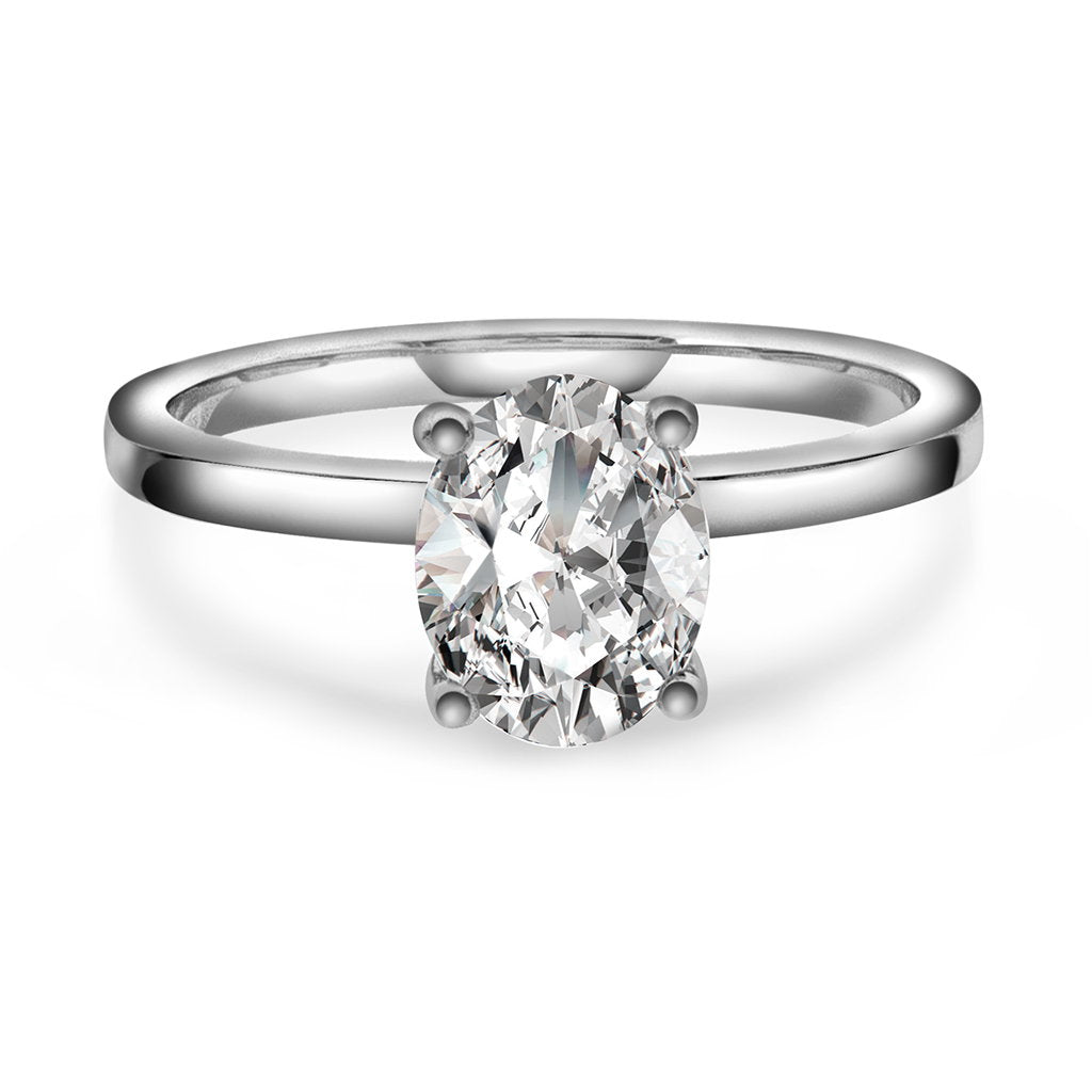Gems ring i hvitt gull med laboratoriedyrket diamant 2,00 ct, bilde 1 av 5