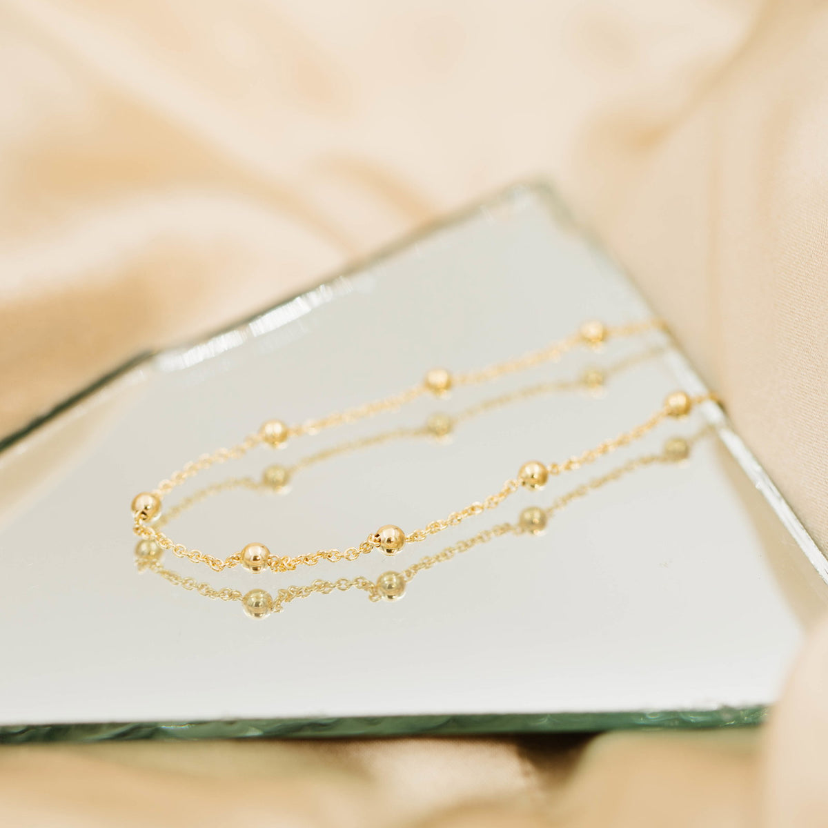 Armbånd i 14 karat gult gull 1,3 mm, 18,5 cm, bilde 4 av 4