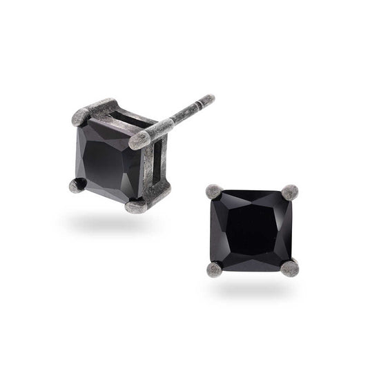 ØREDOBBER I STÅL MED SORT ZIRKONIA M 972545