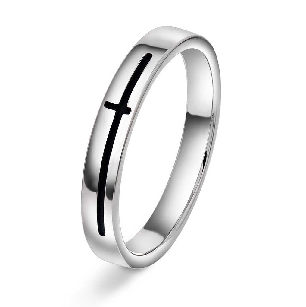 Liam ring i sølv med sort emalje 972588