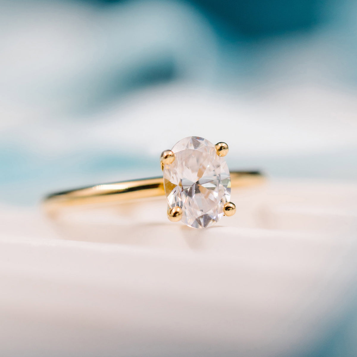 Gems Empress ring i 14 karat gult gull med labdiamant 1,25 ct, bilde 4 av 5