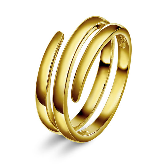 Spiral Elegance ring i forgylt 925 sølv, bilde 1 av 4
