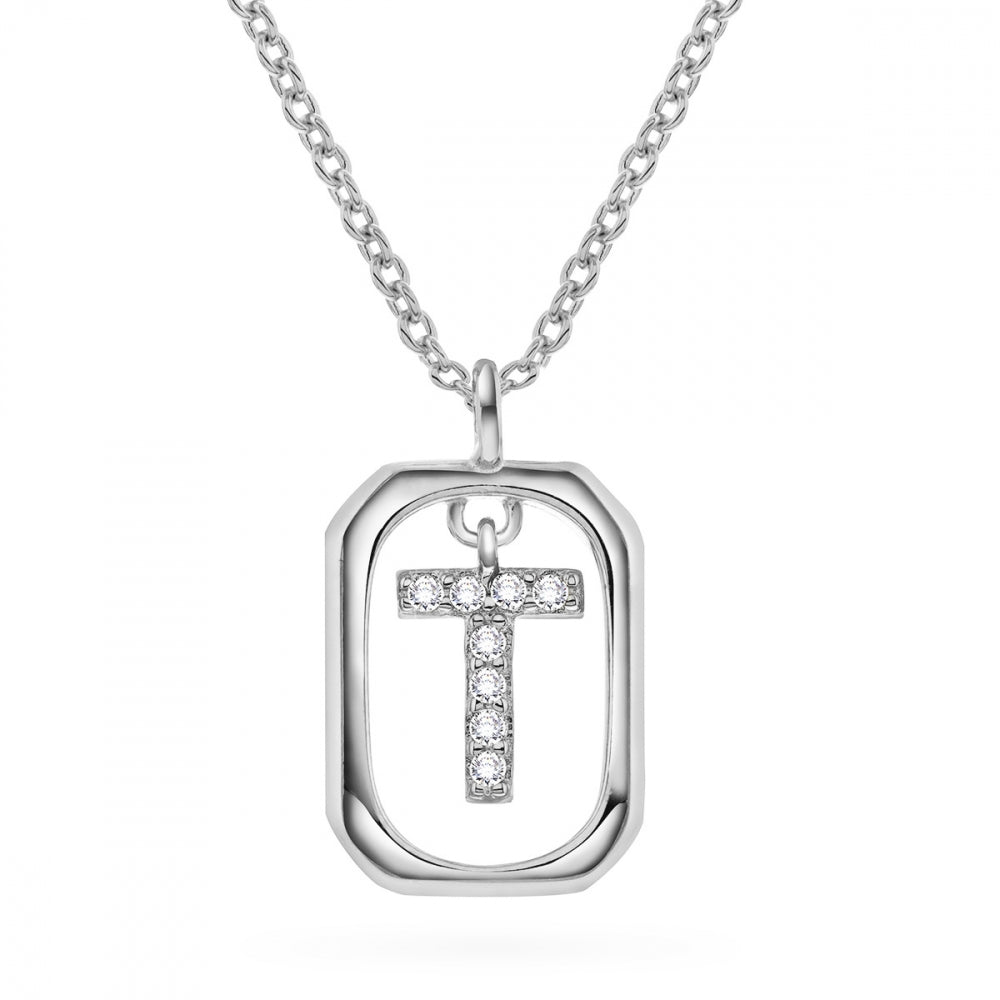 Jewelry Letters anheng i sølv med zirkonia, bokstav, bilde 47 av 57