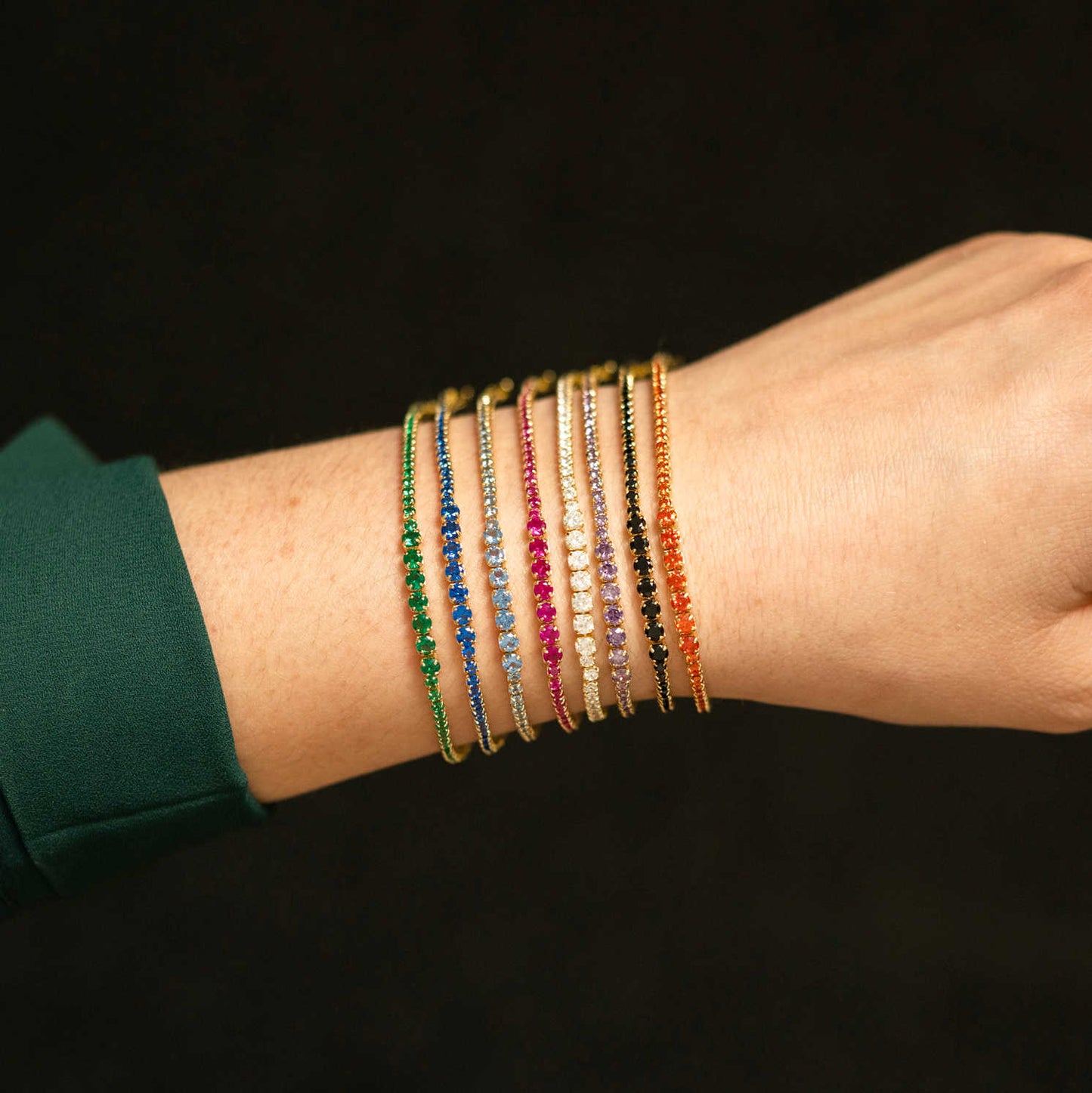 ARMBÅND I SØLV MED ROSA ZIRKONIA 991521