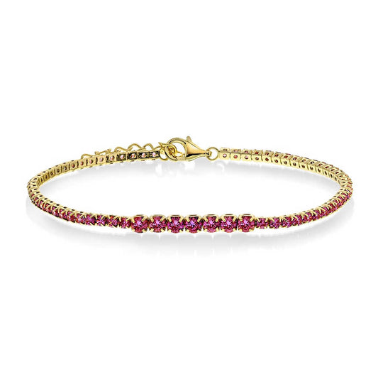 ARMBÅND I SØLV MED ROSA ZIRKONIA 991521
