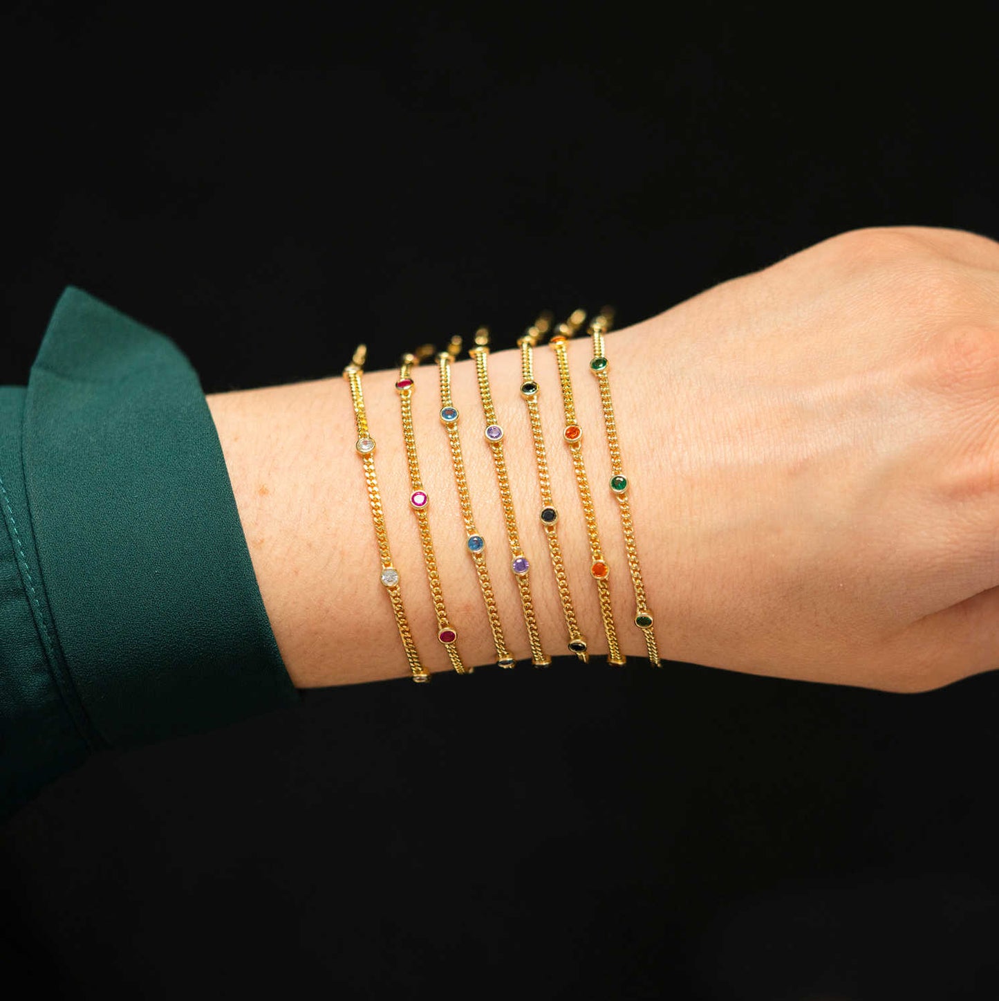 ARMBÅND I SØLV MED SORT ZIRKONIA 991600