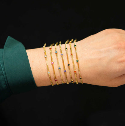 ARMBÅND I SØLV MED SORT ZIRKONIA 991600