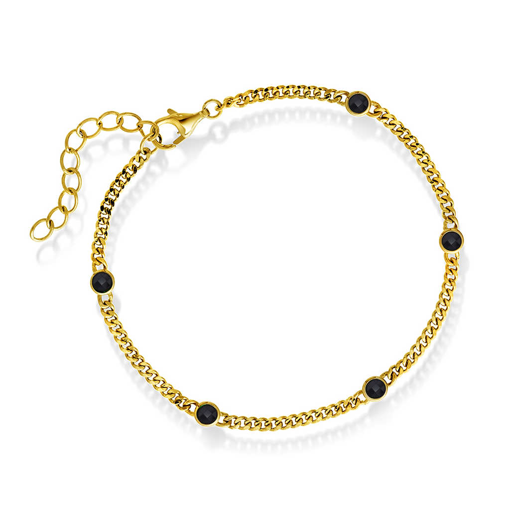 ARMBÅND I SØLV MED SORT ZIRKONIA 991600