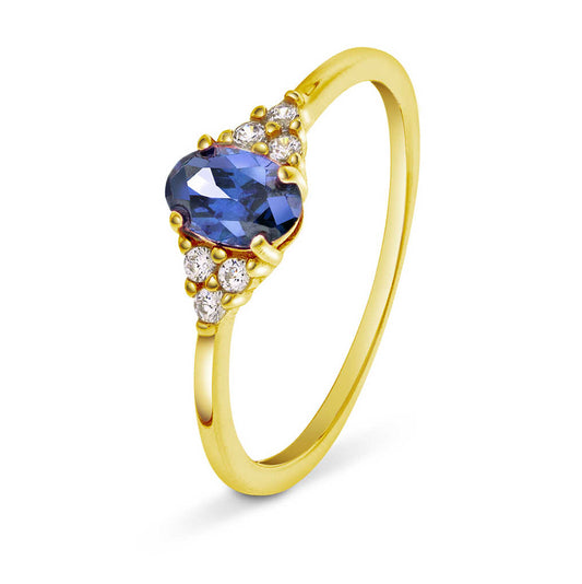 RING I SØLV MED BLÅ ZIRKONIA 991760