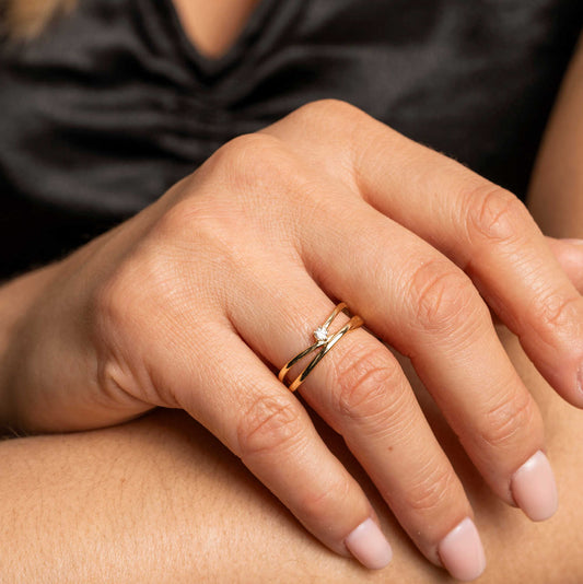 RING I SØLV MED ZIRKONIA 991814