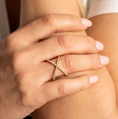 RING I SØLV MED ZIRKONIA X 991873