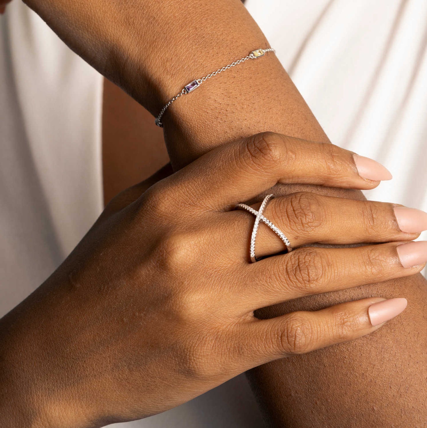 RING I SØLV MED ZIRKONIA X 991874