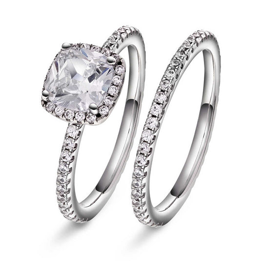 Ring i sølv med zirkonia Cushion 991959