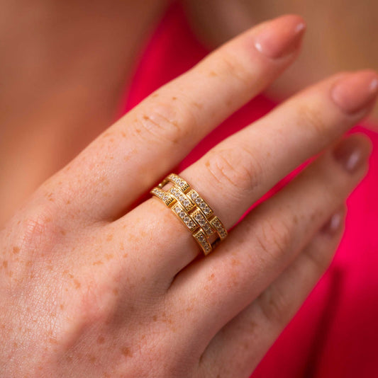 London Luxe ring i sølv med zirkonia 992099
