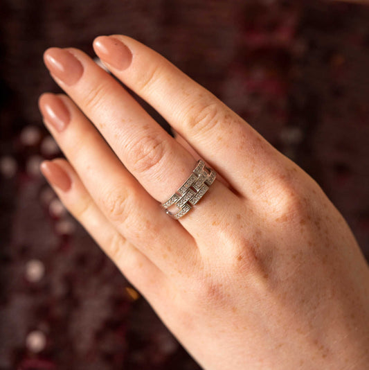 London Luxe ring i sølv med zirkonia 992100