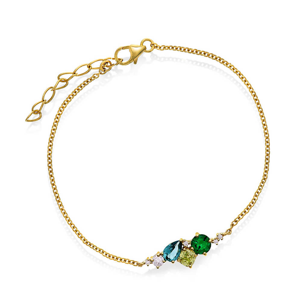GLAM armbånd med grønne toner 992196