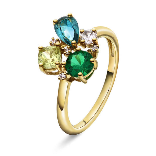 GLAM ring med grønne toner 992199