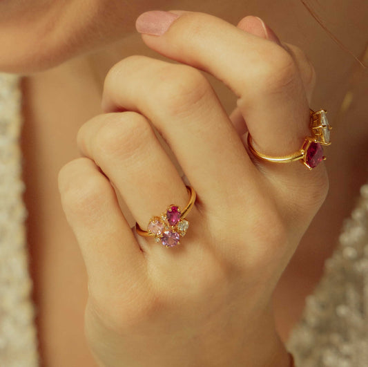 GLAM ring med rosa toner 992203