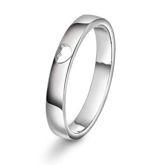Hjerteglimt ring i sølv 992220
