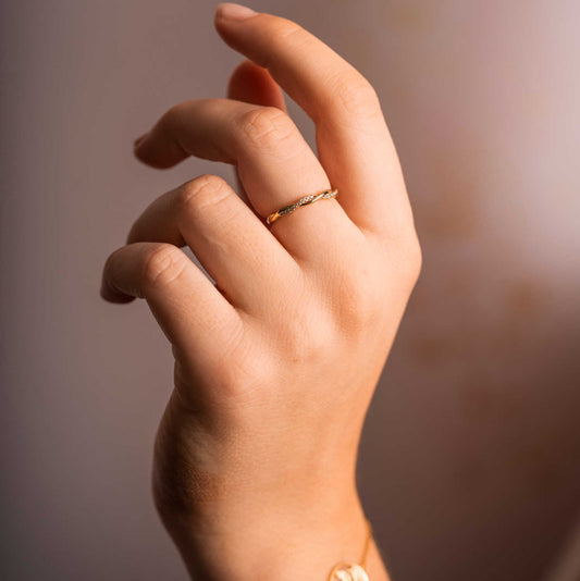 Friendship ring i sølv med zirkonia 992265