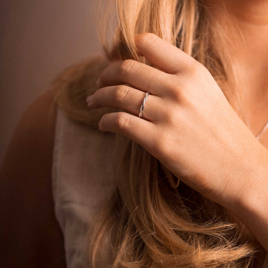 Friendship ring i sølv med zirkonia 992266