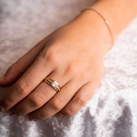 Roma ring i sølv med zirkonia 992273