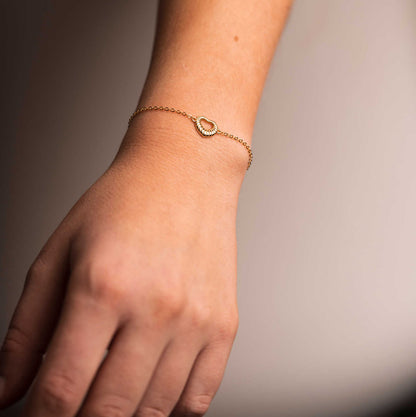 Hjerterille armbånd i sølv 992323