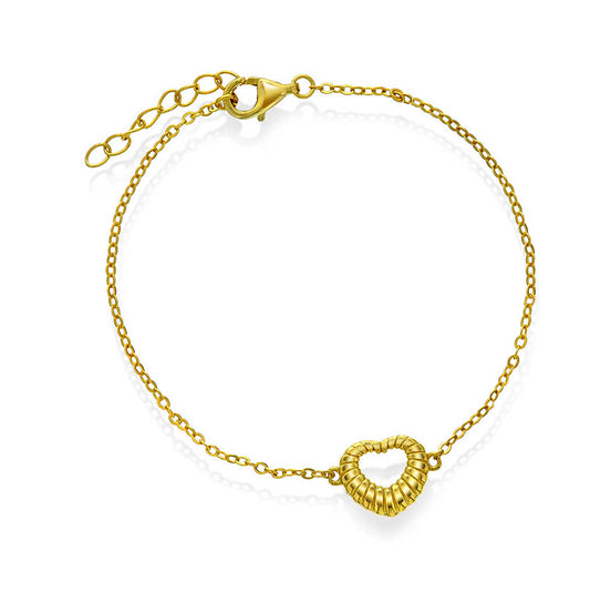 Hjerterille armbånd i sølv 992323