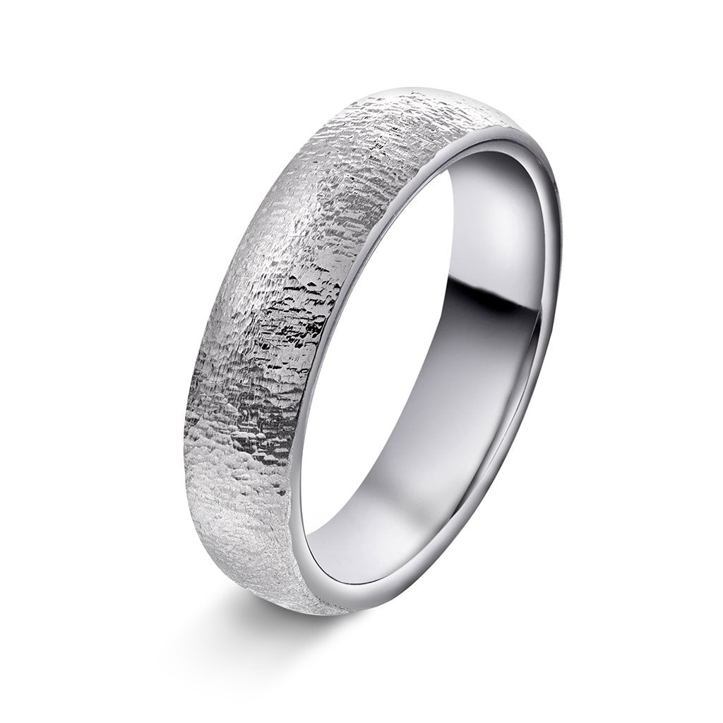 Forever giftering i rhodinert gull, innvendig buet, bilde 2 av 4