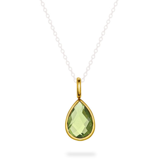 Anheng i 585 gult gull med peridot, 16 mm, bilde 1 av 2