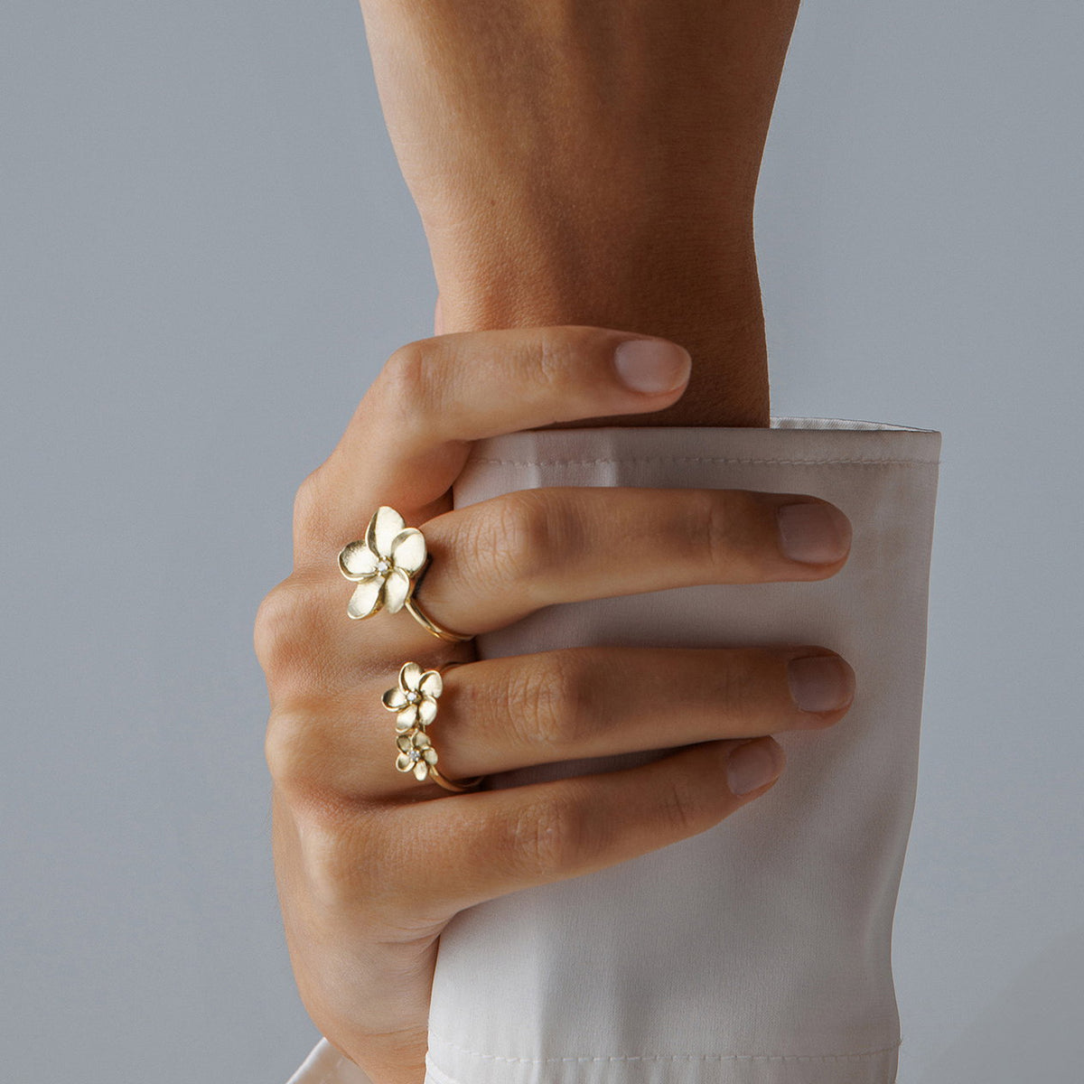 Ring i gull med diamant 0,05 ct W/SI, str. 48-62, nr. 22100019, bilde 4