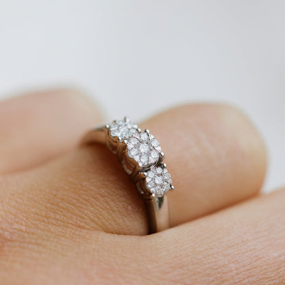 Ring i 14 karat hvitt gull med diamant 0,25 ct, bilde 2 av 4