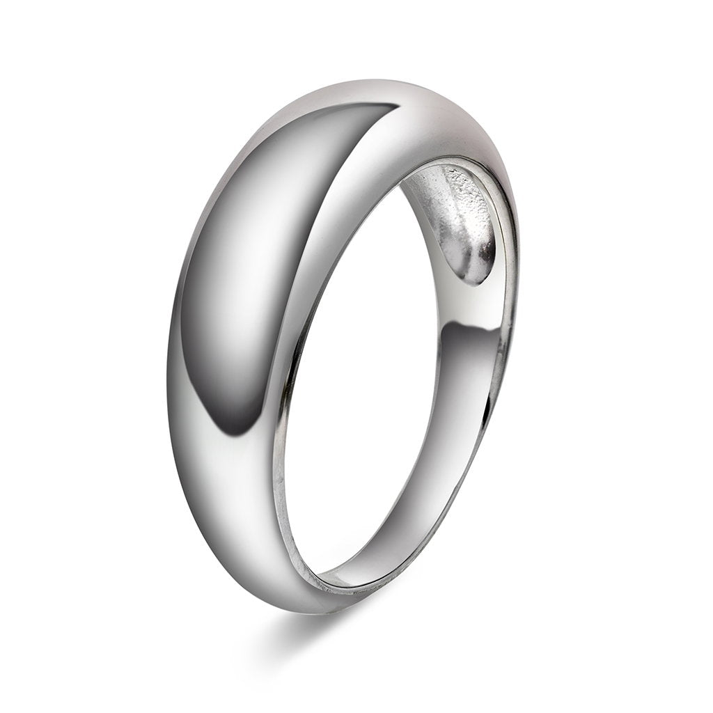Ring i rhodinert sølv 6,5 mm, bilde 1 av 4