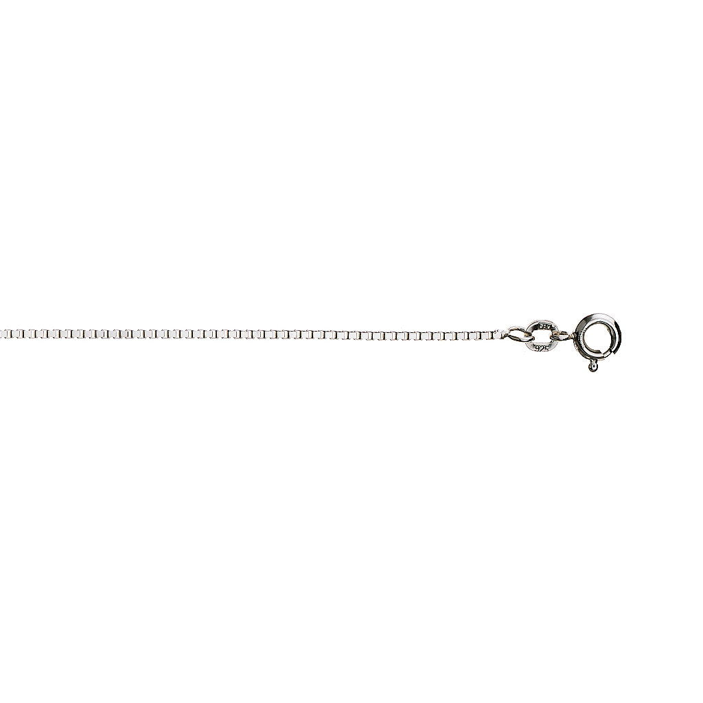 Veneziansk halskjede i rhodinert 925 sølv 1,3 mm, 42 cm
