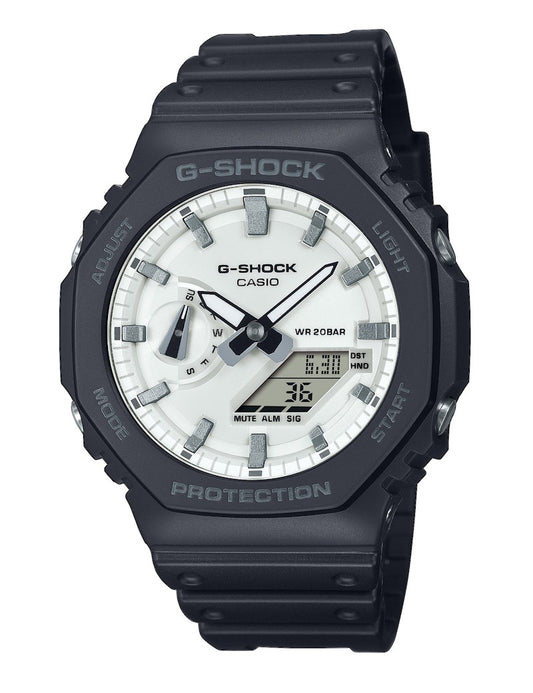 Casio G-Shock GA-2100WD-1AER herreklokke i resin - Ana-digi