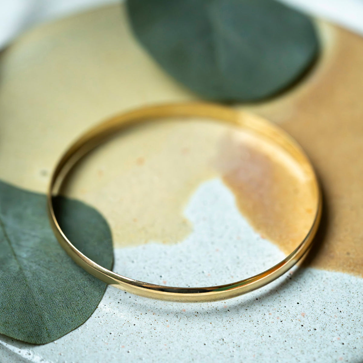 Armring i massivt 14 karat gult gull, bilde 15 av 16