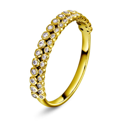 Aura ring i forgylt sølv med zirkonia 3 mm, bilde 1 av 4