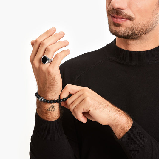 Armbånd kryss svart  A1928-812-11